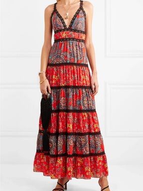 alice and olivia red cape dress Alice + Olivia ZENAIDA - Occasion wear - bright ruby/red